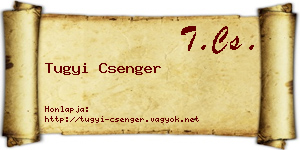 Tugyi Csenger névjegykártya